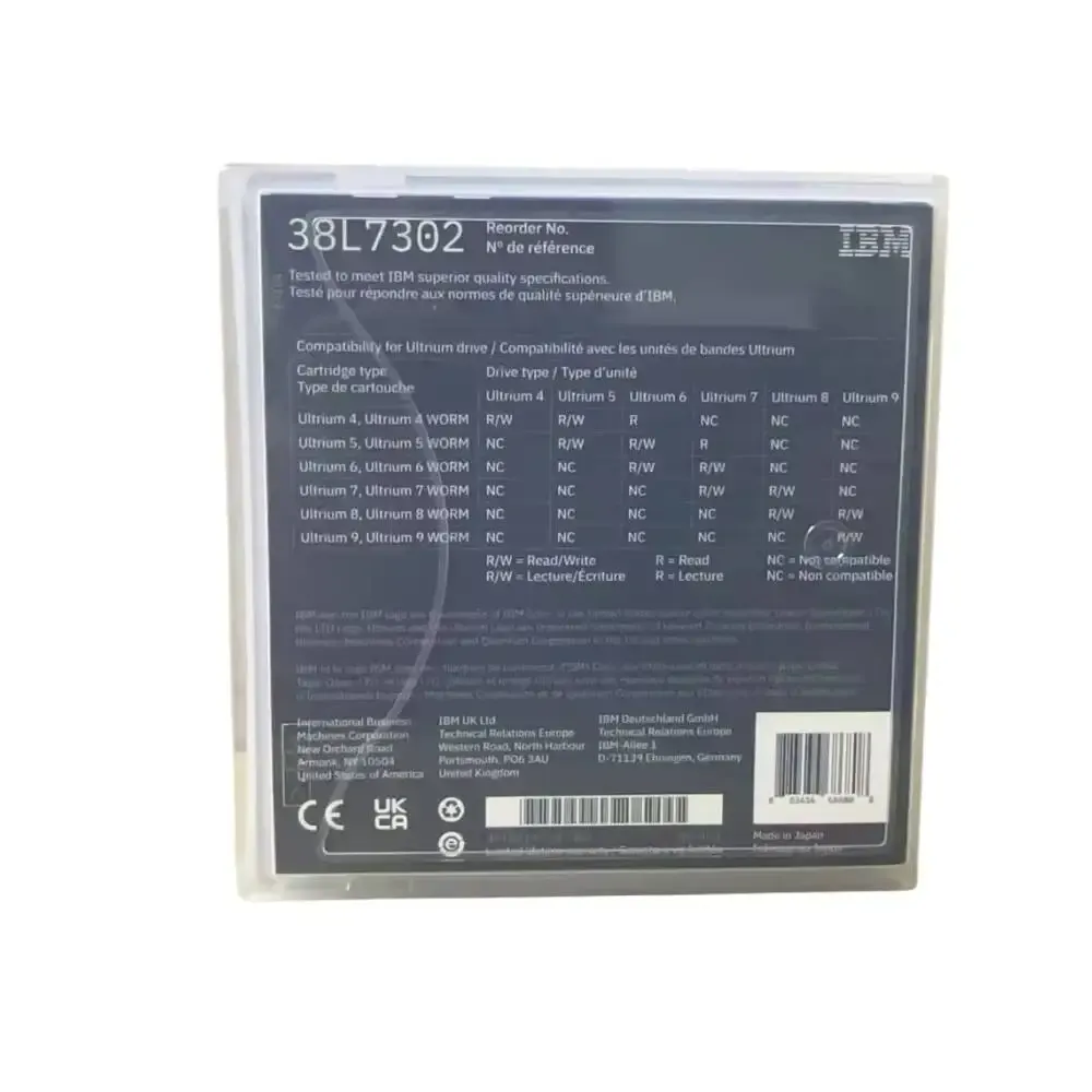 IBM LTO-6 Ultrium Tape Media Native Compressed Capacity LTO6 Data Cartridge 00V7590 38L730