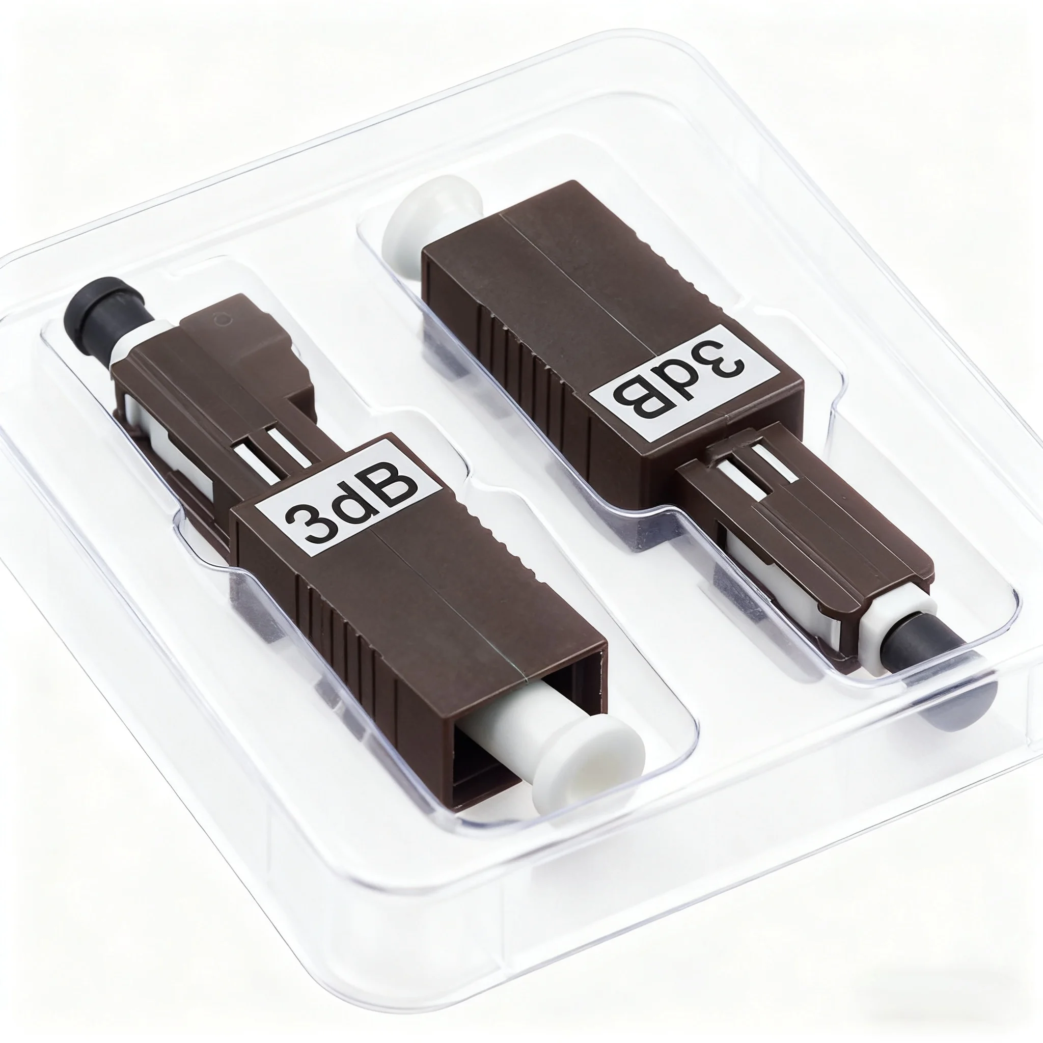 MU/UPC 3DB / 5dB Fiber Optic Attenuator - Male to Female Fixed Flange Type Optical Attenua