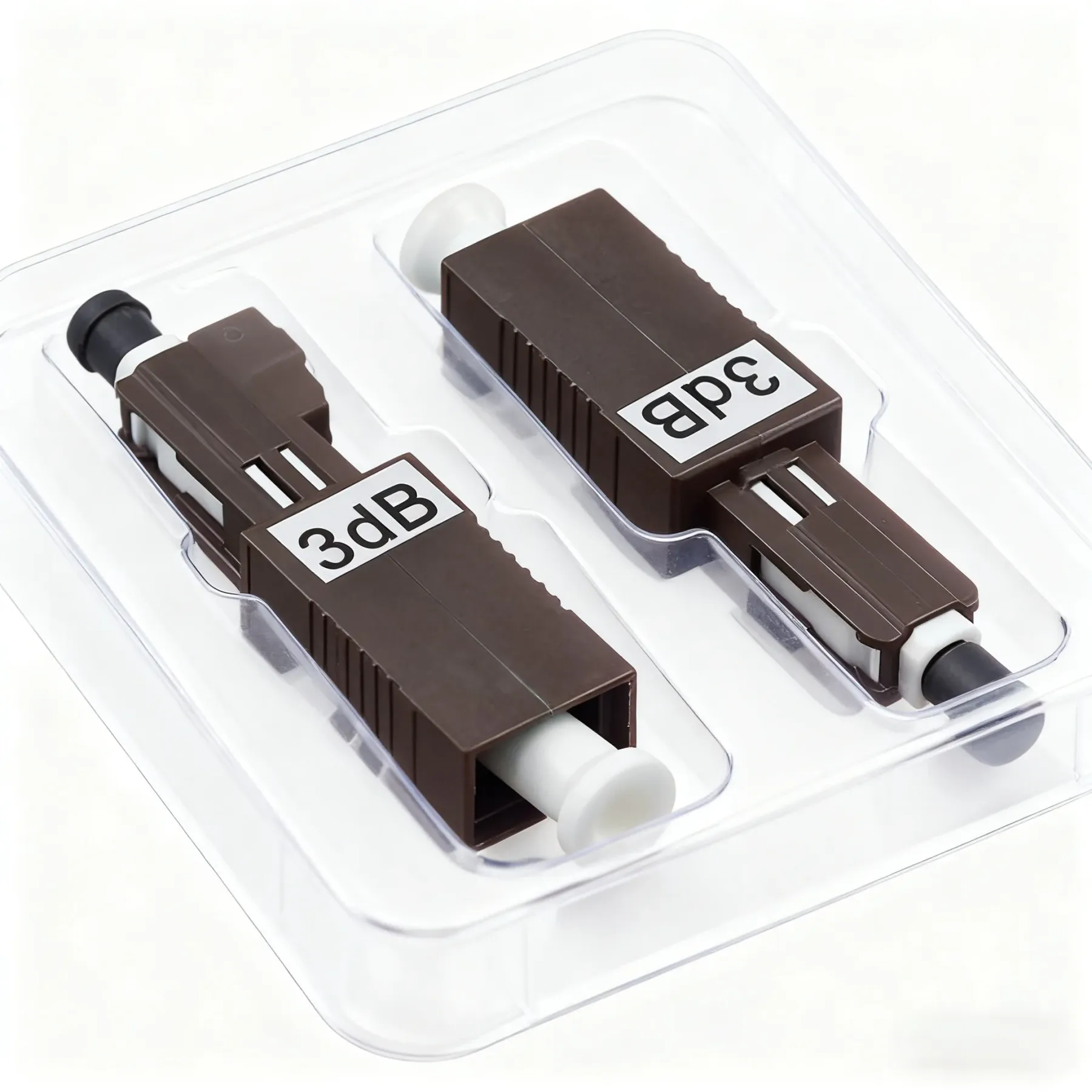 MU/UPC 3DB / 5dB Fiber Optic Attenuator - Male to Female Fixed Flange Type Optical Attenua