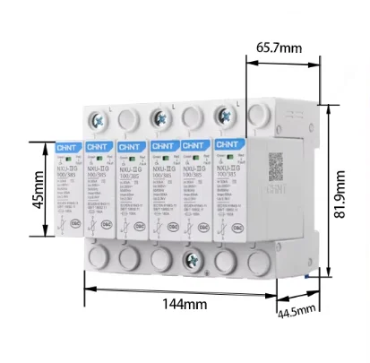 NXU-II Surge Protection Device G-65kA/275V-2P 2 Pole 275V AC Lightning Arrester DIN Rail M