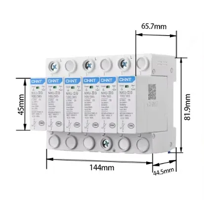 NXU-II Surge Protection Device G-65kA/275V-2P 2 Pole 275V AC Lightning Arrester DIN Rail M