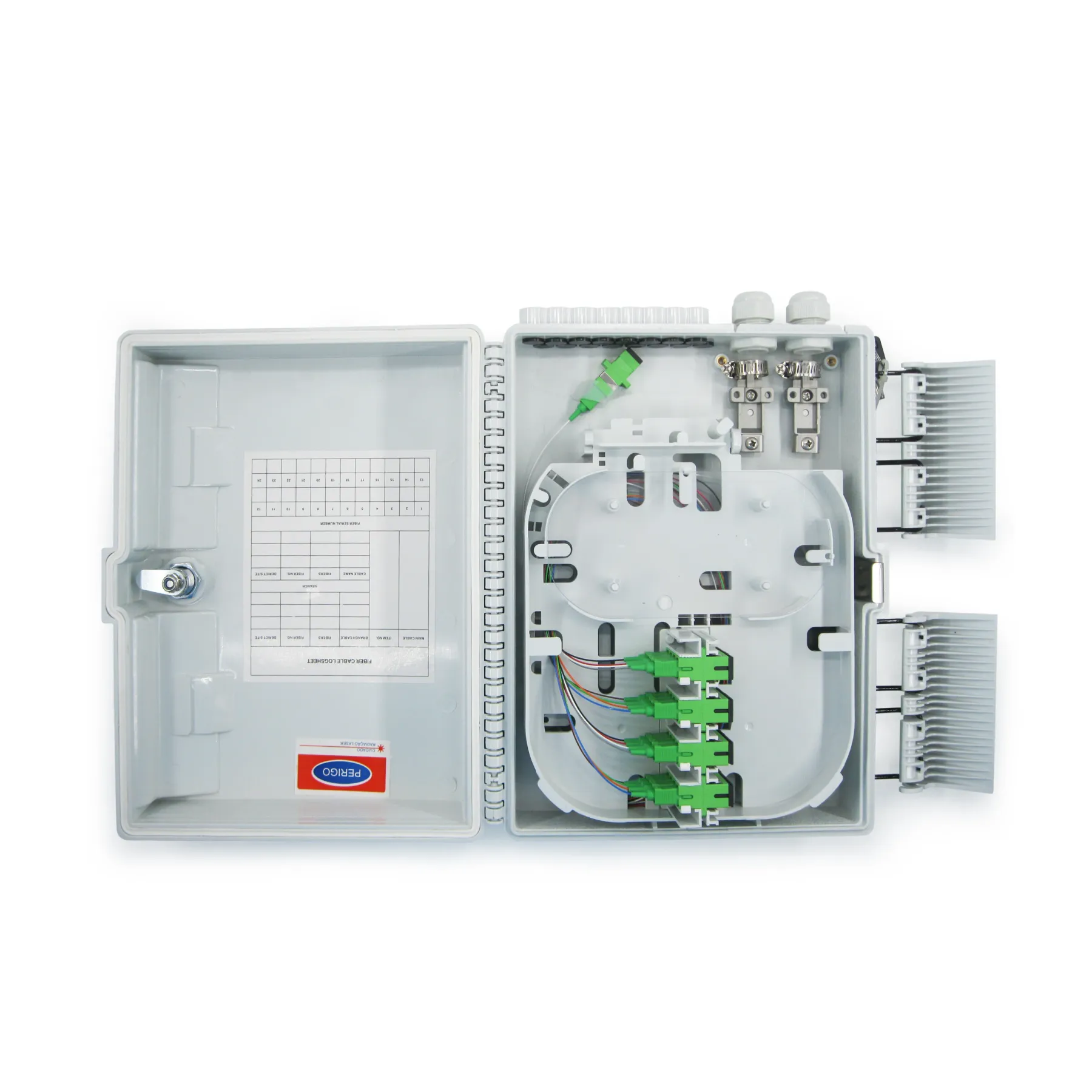 8 port reverse POE FTTH box distribution outdoor wall mounted fiber optic termination box
