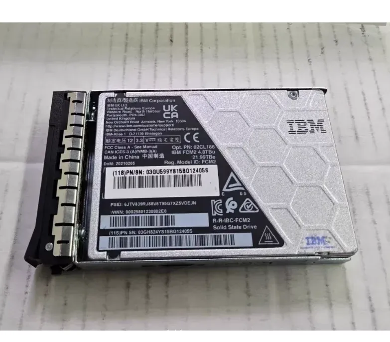 4.8TB U.2 Solid State Drive 02CL187/03GH469 Optional NVMe PCIe 4.0 High Speed Enterprise S
