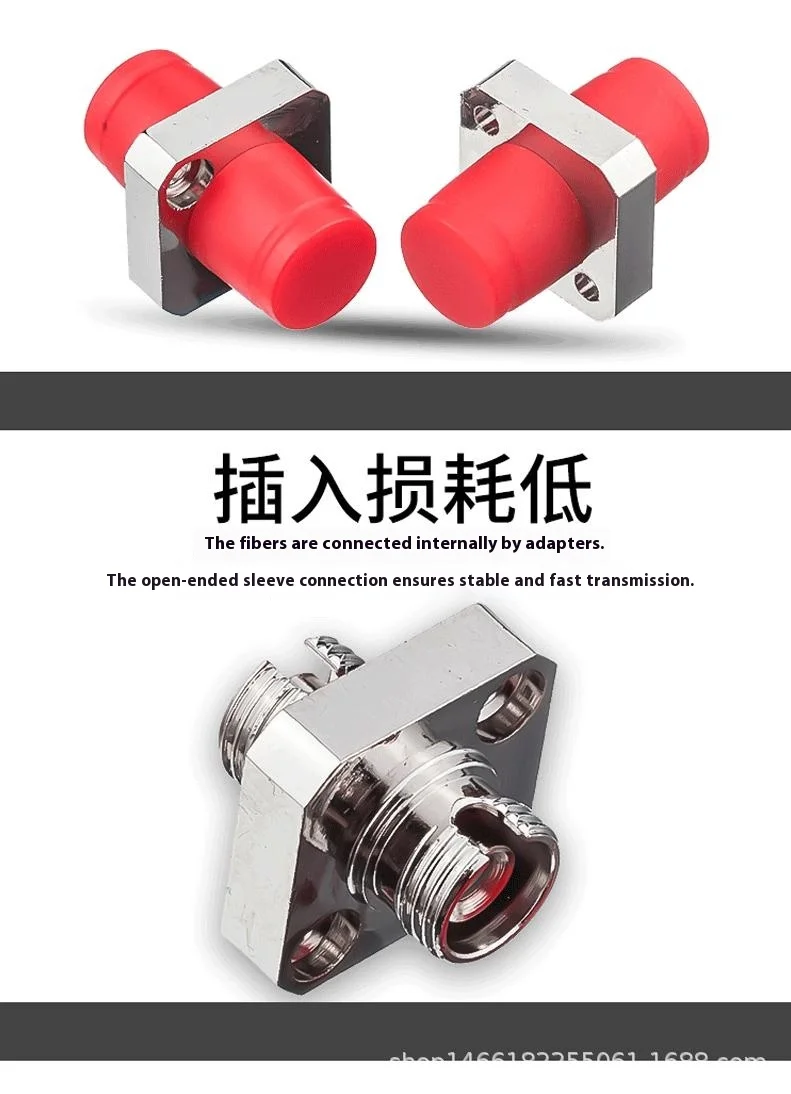 FC Square Fiber Optic Adapter Flange Connector Fiber Coupler for FTTH & CATV Wired LAN 1 Year Warranty Port 1