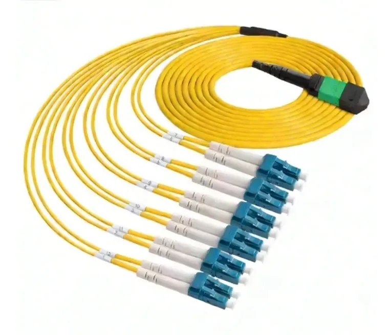 High Quality MTP-MPO to LC Single Mode Fiber Jumper OS2 9/125μm LSZH Low Loss for Data Cen