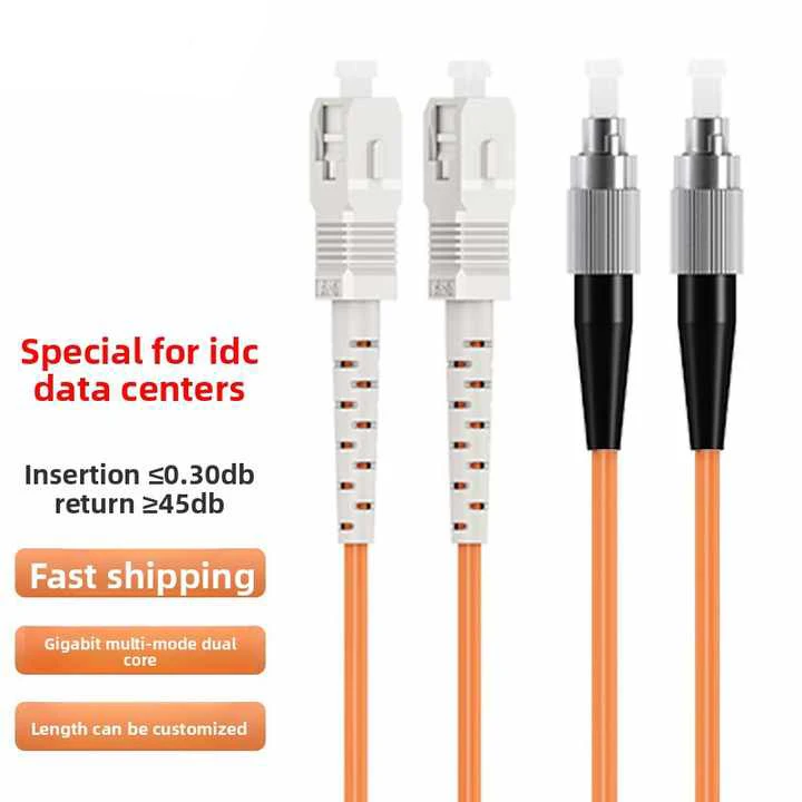 Gigabit Multimode Fiber Jumper Om2 Dual-Core SC-FC Pigtail 50/125 for FTTH OEM Brand 1 Year Warranty