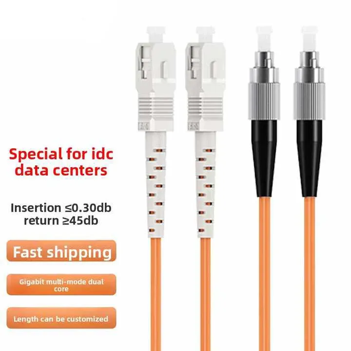 Gigabit Multimode Fiber Jumper Om2 Dual-Core SC-FC Pigtail 50/125 for FTTH OEM Brand 1 Year Warranty