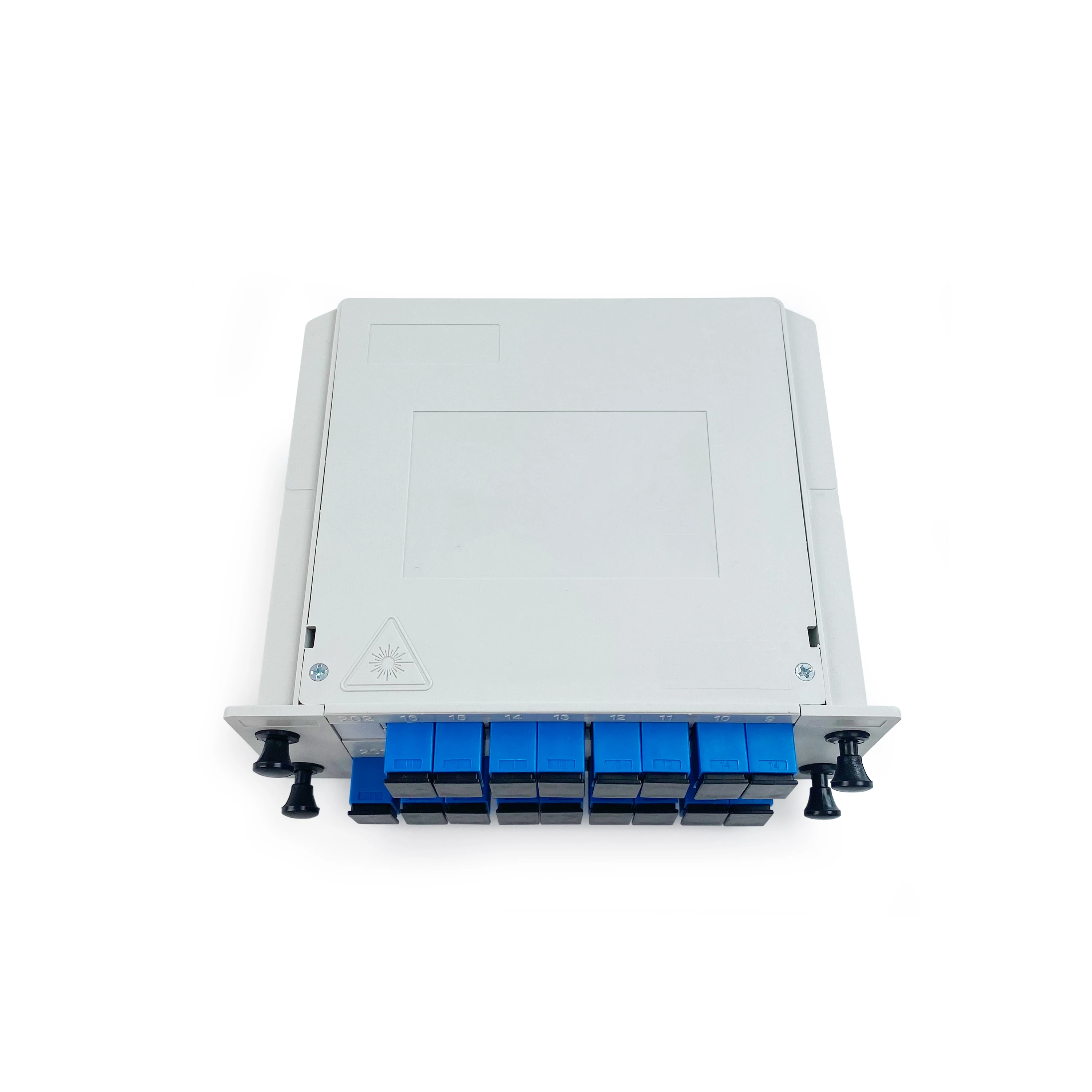 Cassette Type FTTH 1*16 Fiber PLC Splitter Low Insertion Loss 1*8 Fiber Cassette Splitter 