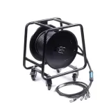 OEM SURTC FTTA Fiber Optic Cable Reel Four-Wheel Translation Cart All-Metal Body Brake Pul