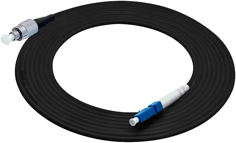 Outdoor Simplex 9/125 SM Fiber Optic Cable Jumper 100ft 30m LC-LC Optical Patch Cord Singl