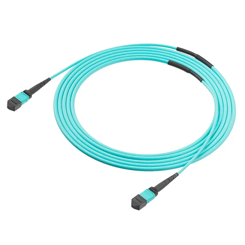 OEM MPO-MPO 40G/100G 8/12/24 Core OM3/OM4 Multi-Mode Fiber Optic Jumper Patch Cord for FTT