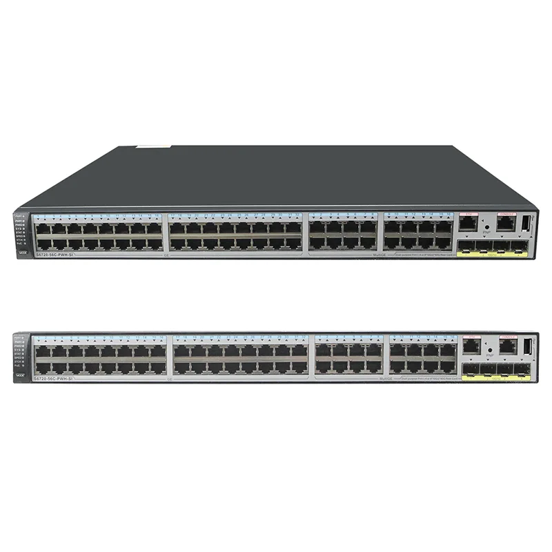 S6720-52X-PWH-SI 98010743 48*PoE++ 100M/1000M/2.5GE/5GE/10GE BASE-T ports, 4*10GE SFP+ por