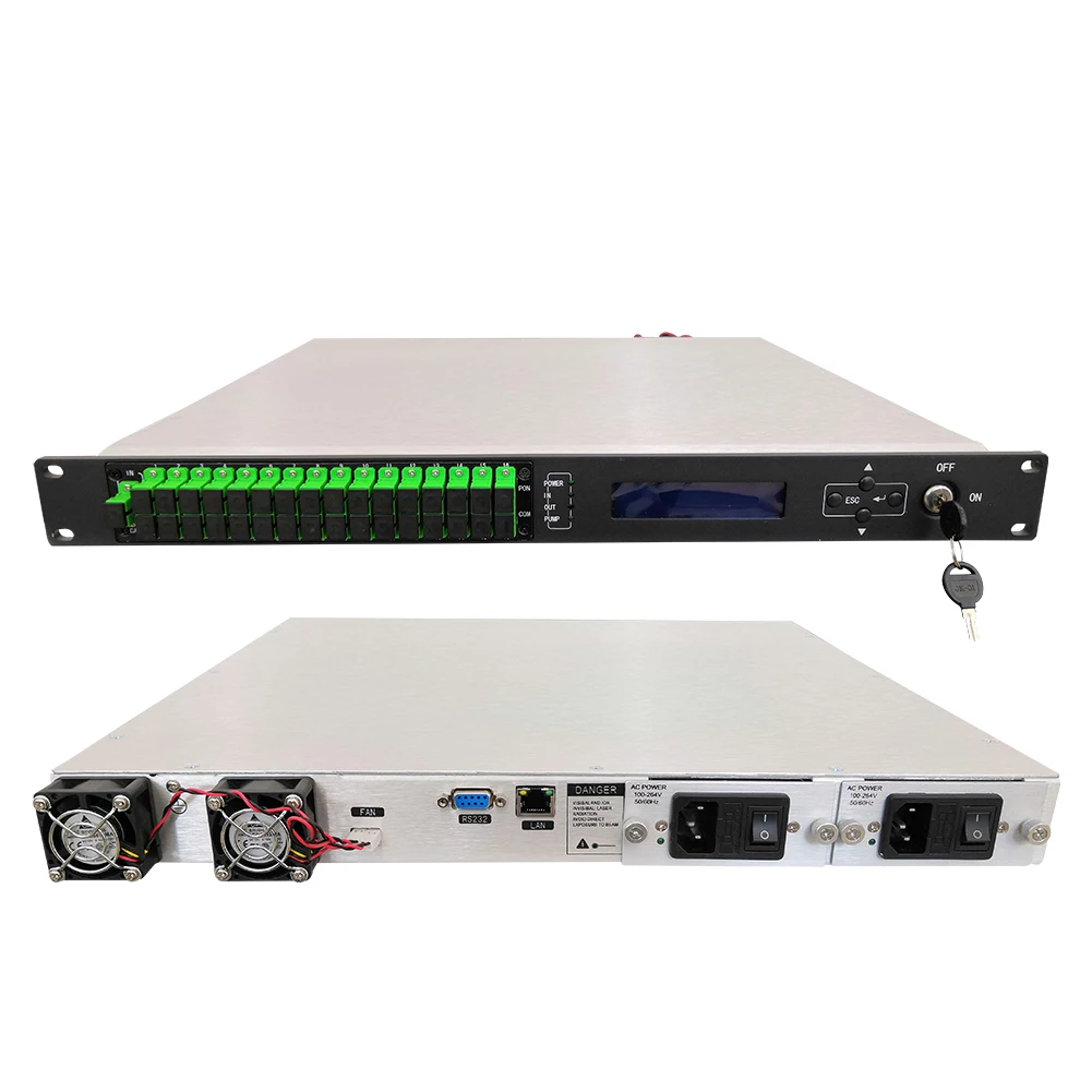 Low Price Good Quality Edfa 1u Edfa 1u 8 16 Port Catv Fiber Optical Amplifier-boxintelecom