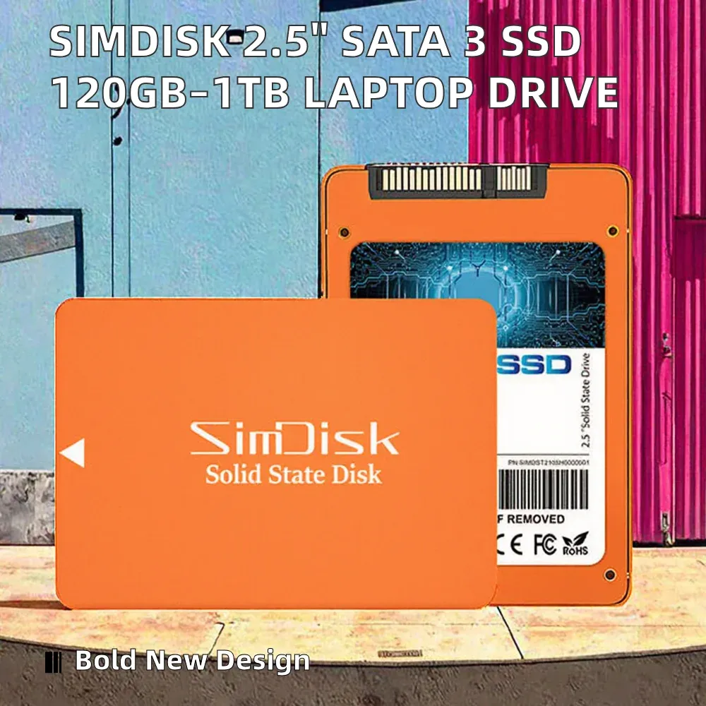 Simdisk 2.5 Inch SATA 3.0 SSD 120GB-1TB Internal for Laptop New Read/Write Speed 501-600MB/S-boxintelecom