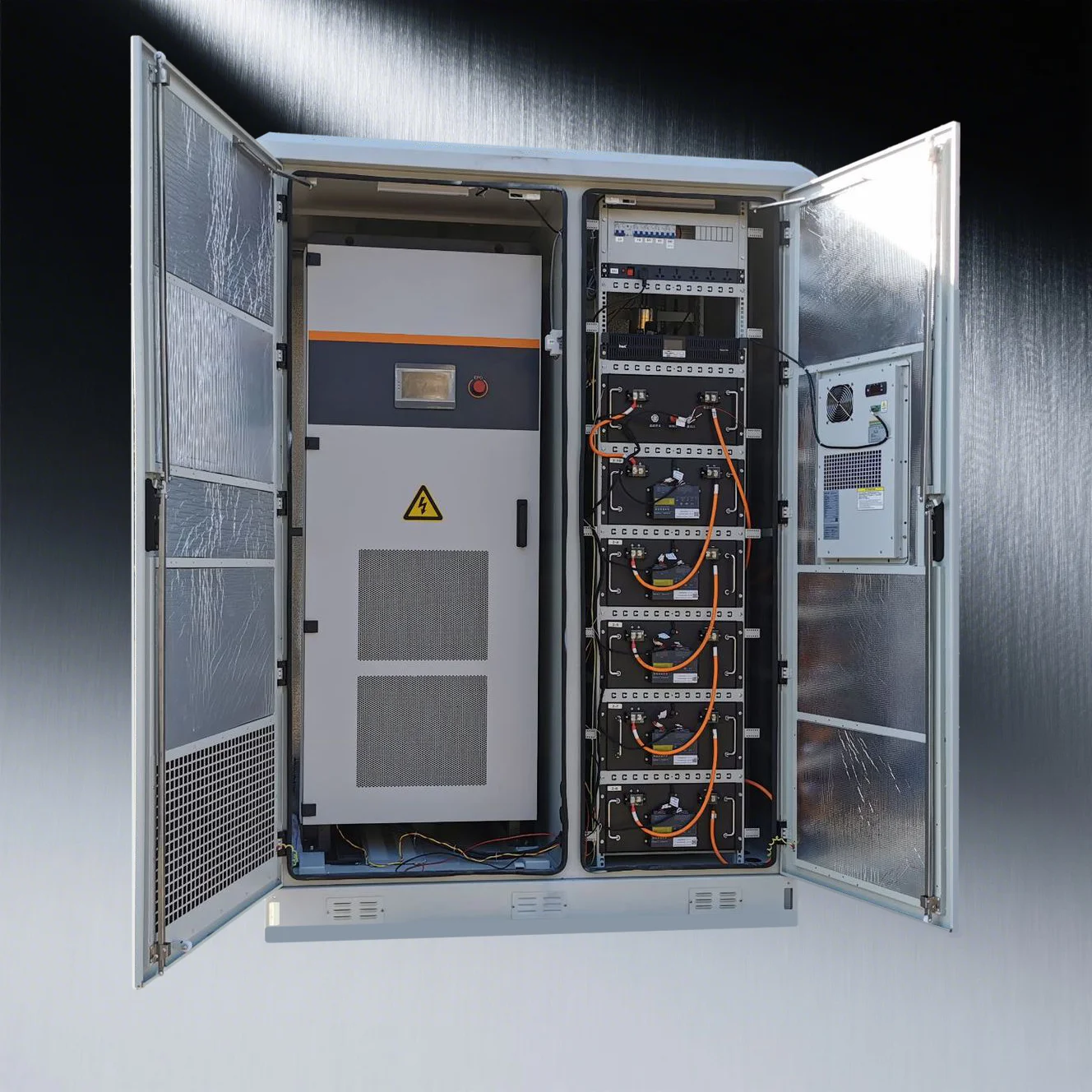 Customizable IP65 Steel Waterproof Outdoor Cabinet Three Room Electronic Instrument Shell for Battery Equipment by Factory-boxintelecom