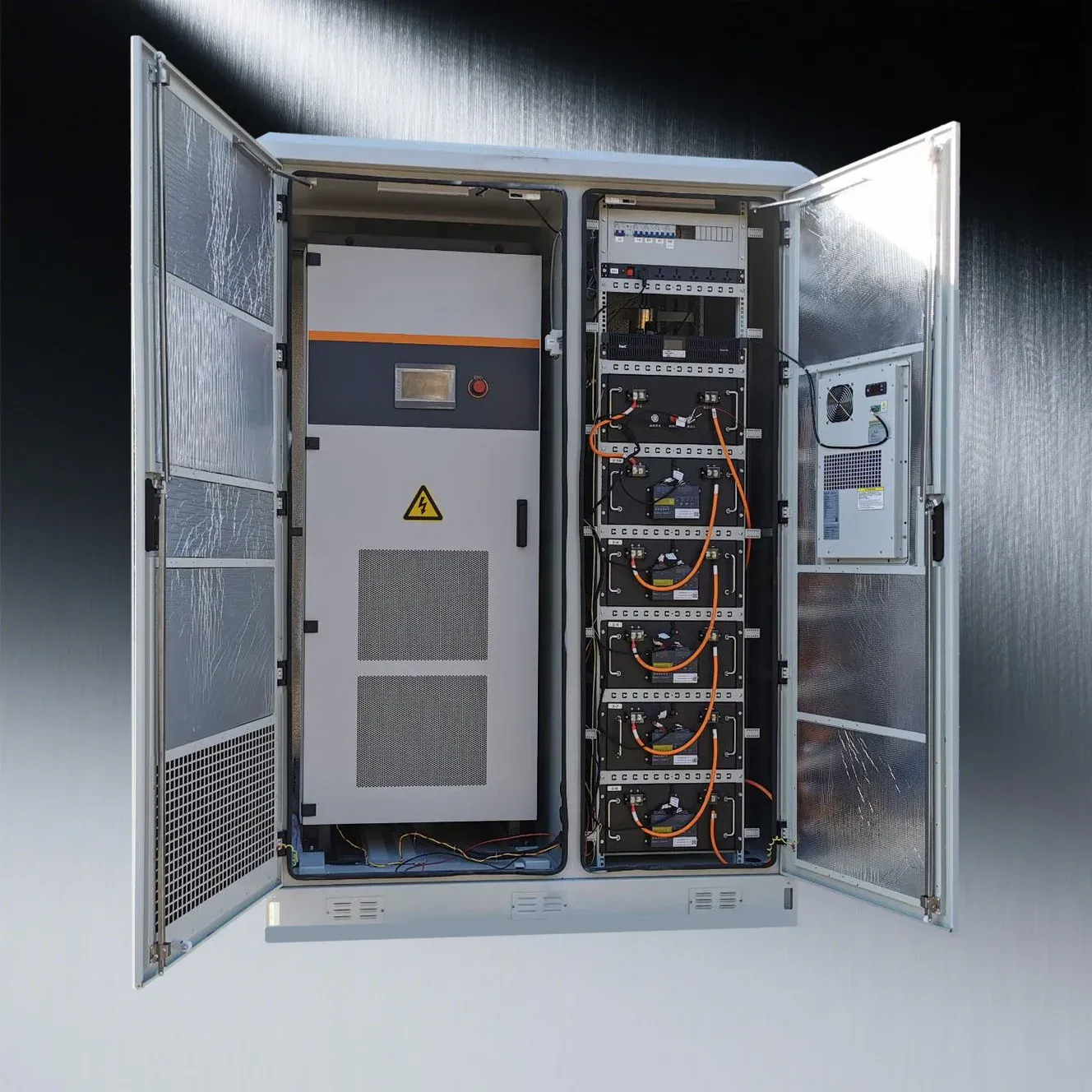 Customizable IP65 Steel Waterproof Outdoor Cabinet Three Room Electronic Instrument Shell for Battery Equipment by Factory-boxintelecom