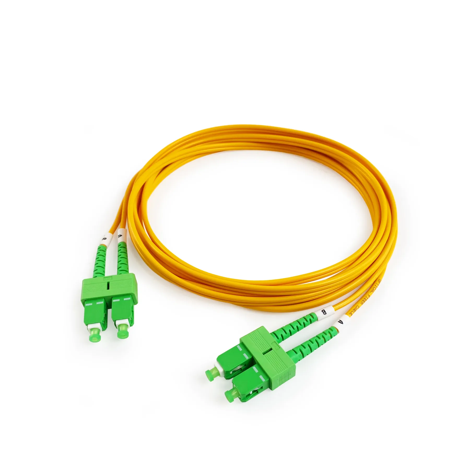Factory Price Yellow Singlemode Duplex SCAPC-SC/APC Fiber Optic Patch Cord
