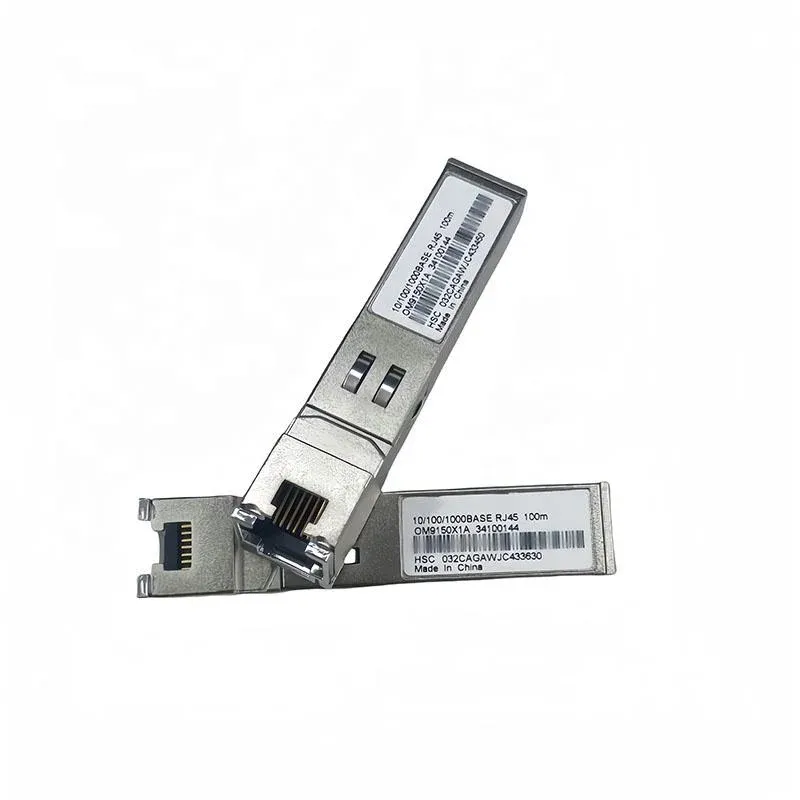 High Quality 1.25G 30m/100m Copper SFP Module 100/1000/10000Mbps Wireless Lan RJ45 Network Fiber Optic Transceiver DC 12V Power-boxintelecom