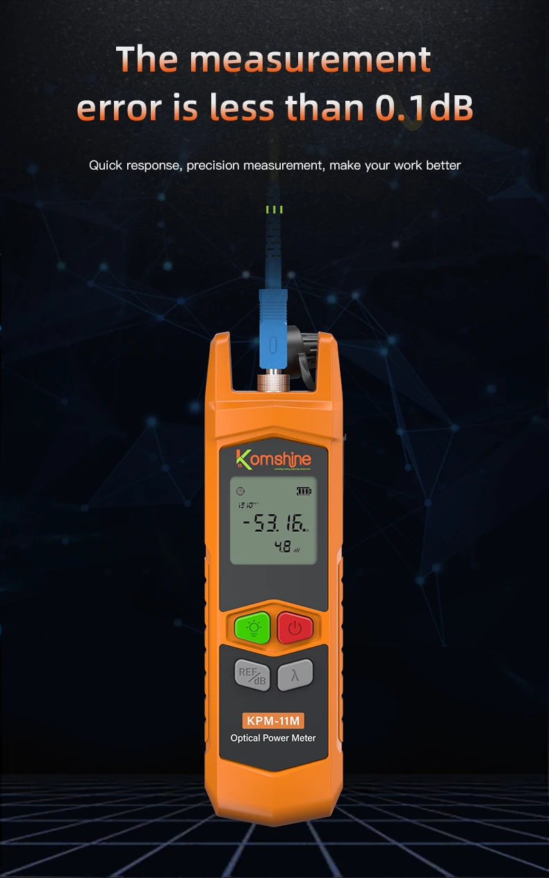 MINI KPM-11M Fiber Optical Power Meter Attenuation Tester Muti-Wavelength Visual Faultocat
