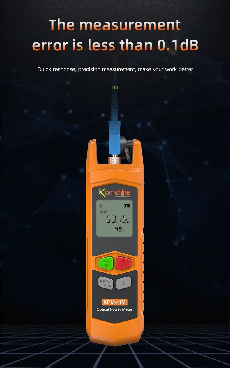 MINI KPM-11M Fiber Optical Power Meter Attenuation Tester Muti-Wavelength Visual Faultocat