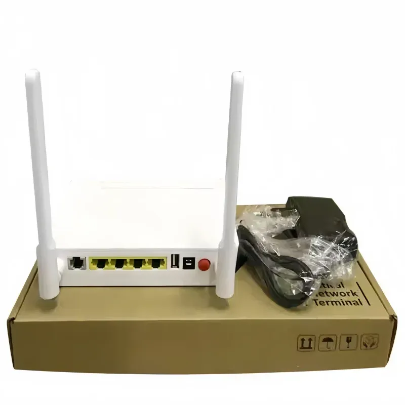 Xpon ONU F663NV3A with English Firmware Used Stock Epon Gpon ONT Modem Router 2.4G Wifi 1GE+3FE+1pots+1USB+5dbi for FTTH-boxintelecom