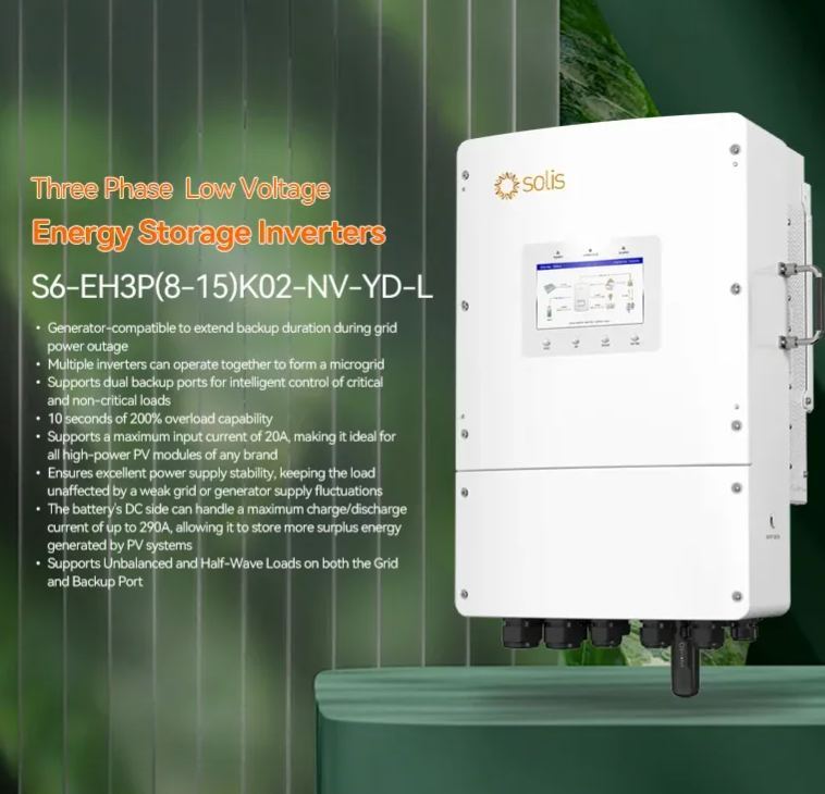 Solis 48v Mppt Hybrid Inverter Dc to Ac 8kw 8kwh 10 kw 12 kw 15kw 3 Phase Low Voltage Solar Inverters S6-eh3p(8-15)k02-nv-yd-l-boxintelecom