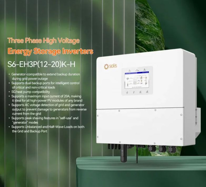 Solar Storage System High Voltage Three Phase 12kw 15kw Hybrid Inverter Solis 20kw S6-EH3P20K-H-boxintelecom
