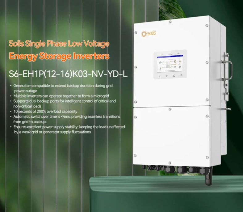 Solis Inverters 14kw 220/230V 1 Phase Single Phase Low Voltage Hybrid Energy Storage Inverters Solar Inverters-boxintelecom