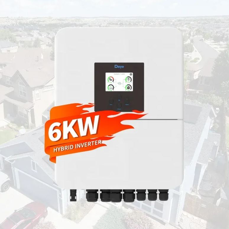 New Style deye Black Screen Solar Hybrid Inverter 6kw Inverter 48v Battery Inverters-boxintelecom