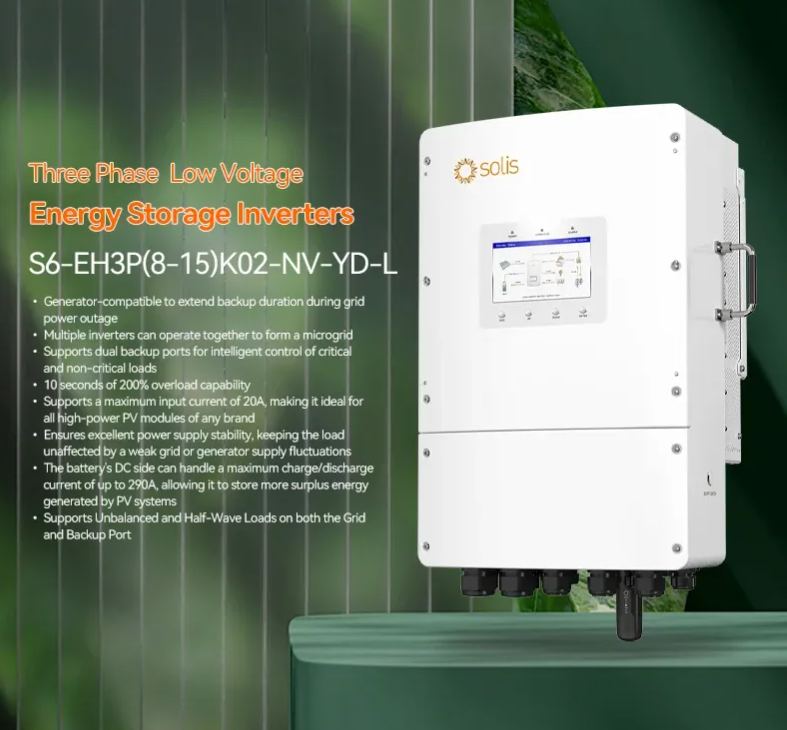 Solis 12kw 15kw Hybrid 3 Phase Energy Storage Inverter S6-EH3P(8-15)K02-NV-YD-L  Ip66 12kva 15kva 20kva Solar Inverter-boxintelecom