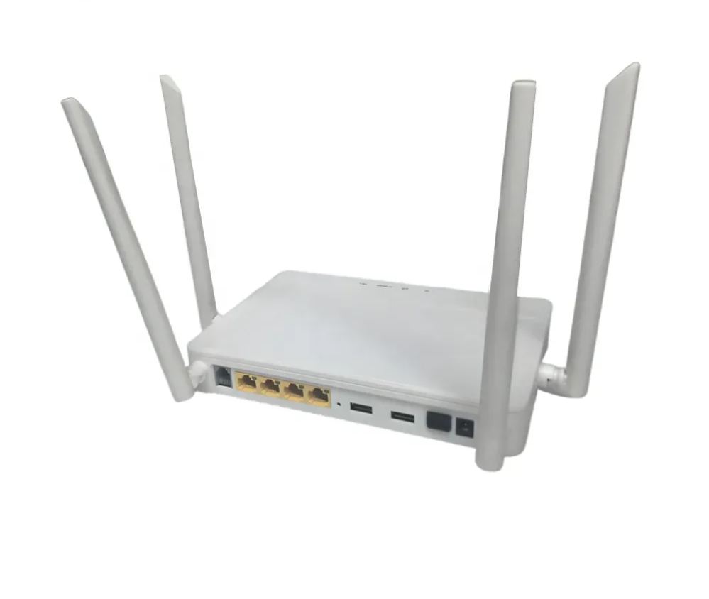 FTTH 4Port + WiFi + 2USB + VoIP EL4022V5 4 Ge ONT GPON XPON ONU 2.4G 5G Dual Band WiFi Modem-boxintelecom