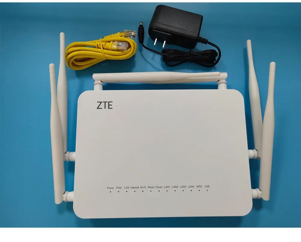 Original New 4GE+2POTS+High Dual Band WIFI GPON ONT ONU English firmware 6 antenna ZTE F680-boxintelecom
