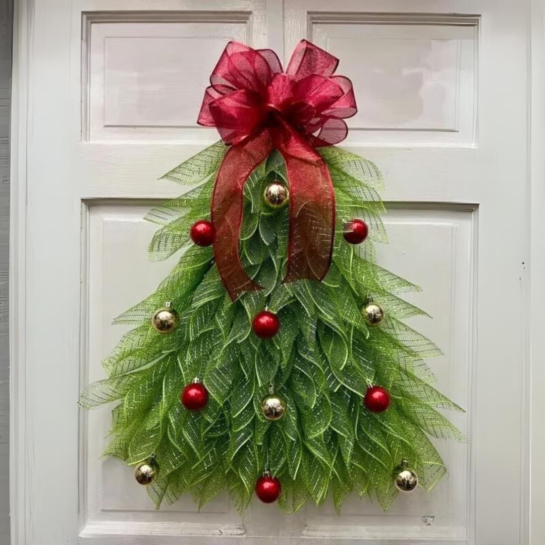 🎄Handmade Christmas Tree Wreath for Front Door