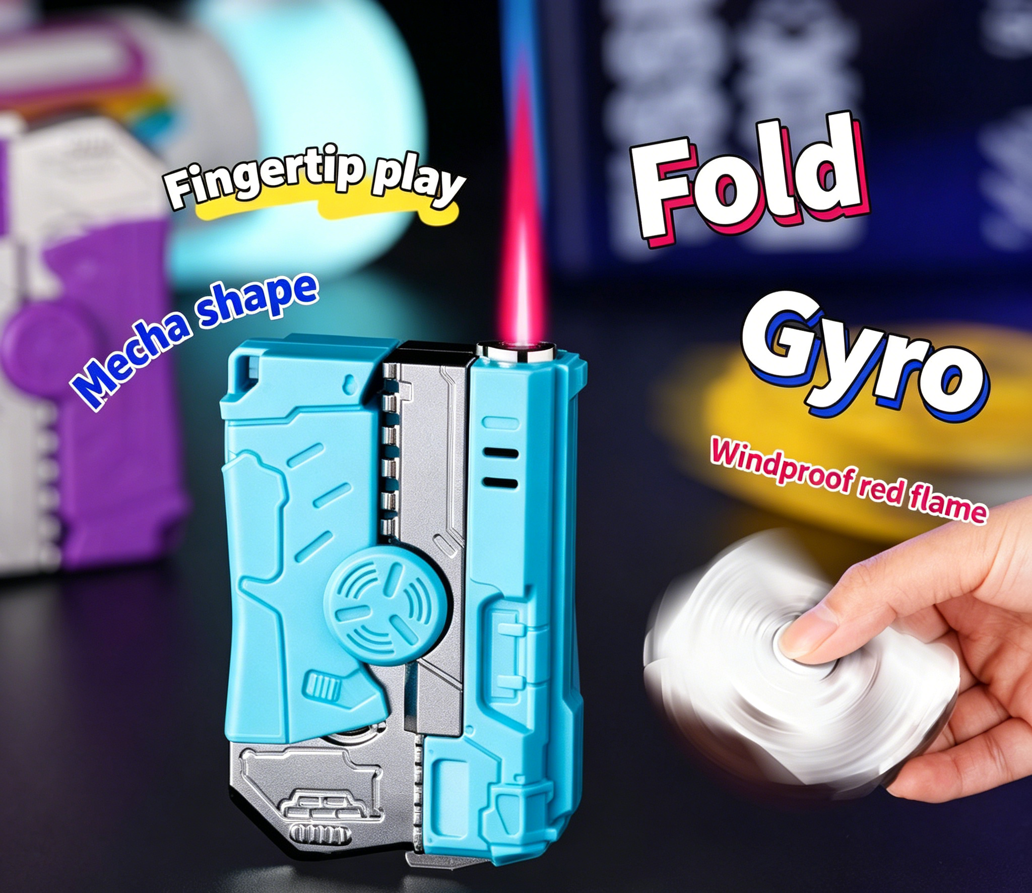 Multi-Functional Foldable Windproof Lighter🔥Fidget Spinner Gift-Ready Box