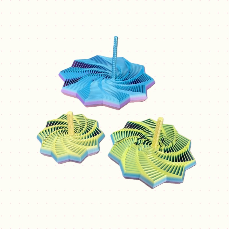 ⏳Limited-time 50% off⏰3D Printed Sensory Fidget Star with Handles, Colorful Fractal Expanded Fidgets Hexagon Whirling Spiral Star Shaped Toys for Office Desktop Decompression Toys Stress Relief Whirling Spiral