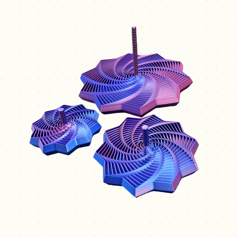 ⏳Limited-time 50% off⏰3D Printed Sensory Fidget Star with Handles, Colorful Fractal Expanded Fidgets Hexagon Whirling Spiral Star Shaped Toys for Office Desktop Decompression Toys Stress Relief Whirling Spiral