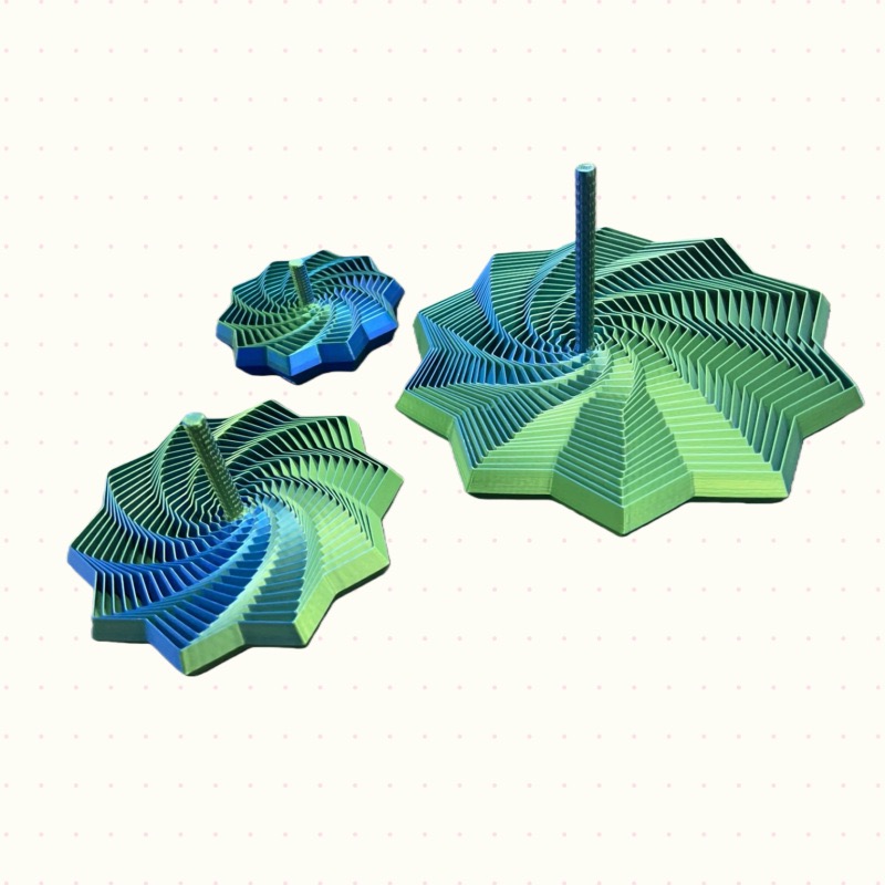 ⏳Limited-time 50% off⏰3D Printed Sensory Fidget Star with Handles, Colorful Fractal Expanded Fidgets Hexagon Whirling Spiral Star Shaped Toys for Office Desktop Decompression Toys Stress Relief Whirling Spiral