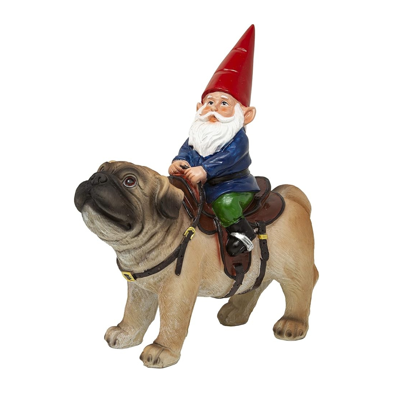 Funny Gnomes and Cute Canine Animal Statues | Patio Yard Decoration | Hand Drawn Art