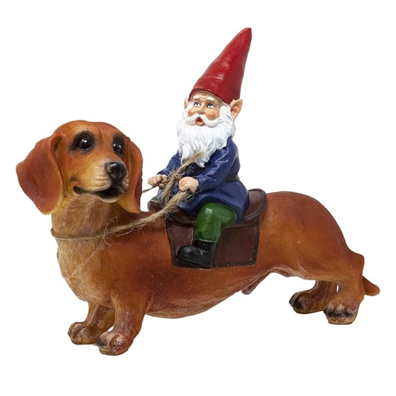 Funny Gnomes and Cute Canine Animal Statues | Patio Yard Decoration | Hand Drawn Art