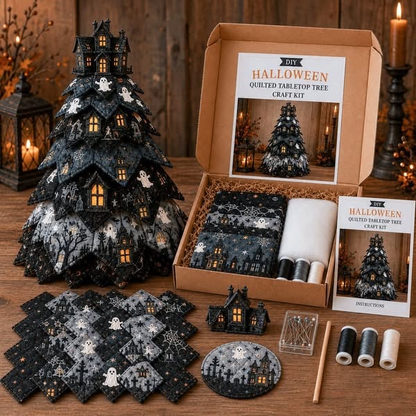 🔥Last Day 49% OFF - 🎃 DIY Halloween Quilted Fabric Tree Kit(📦Buy 3 Free Shipping)