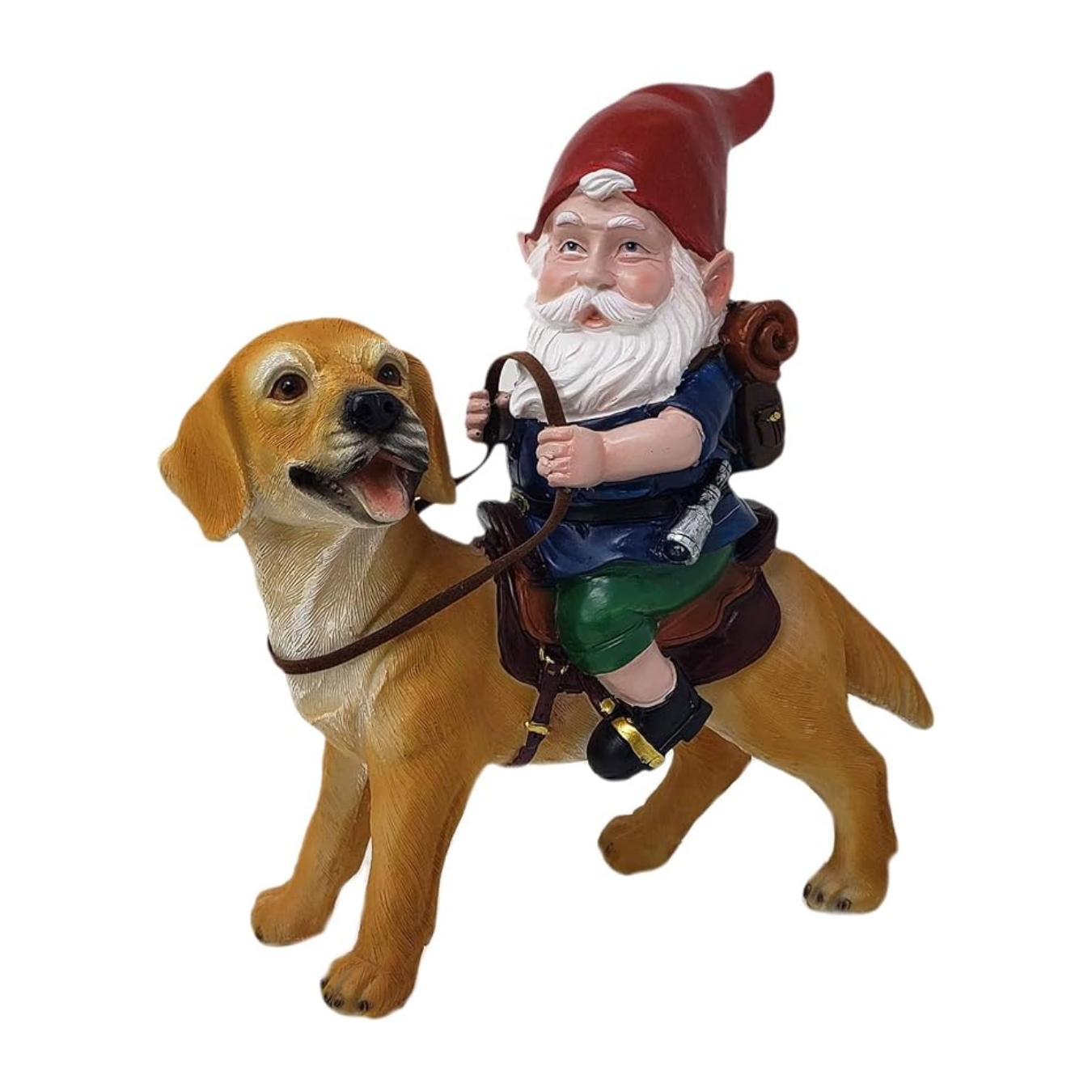 Funny Gnomes and Cute Canine Animal Statues | Patio Yard Decoration | Hand Drawn Art