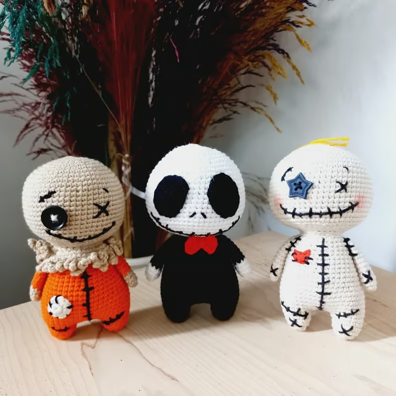 Handmade Crochet Halloween Cute Amigurumi Dolls Decoration