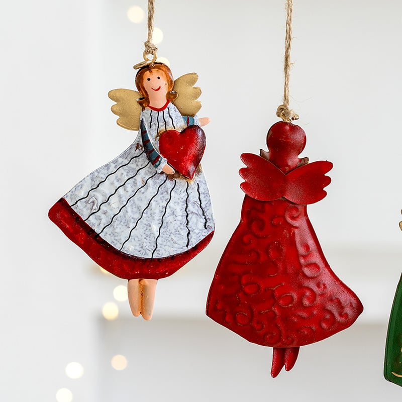 Retro Iron Art Christmas Angel Decoration