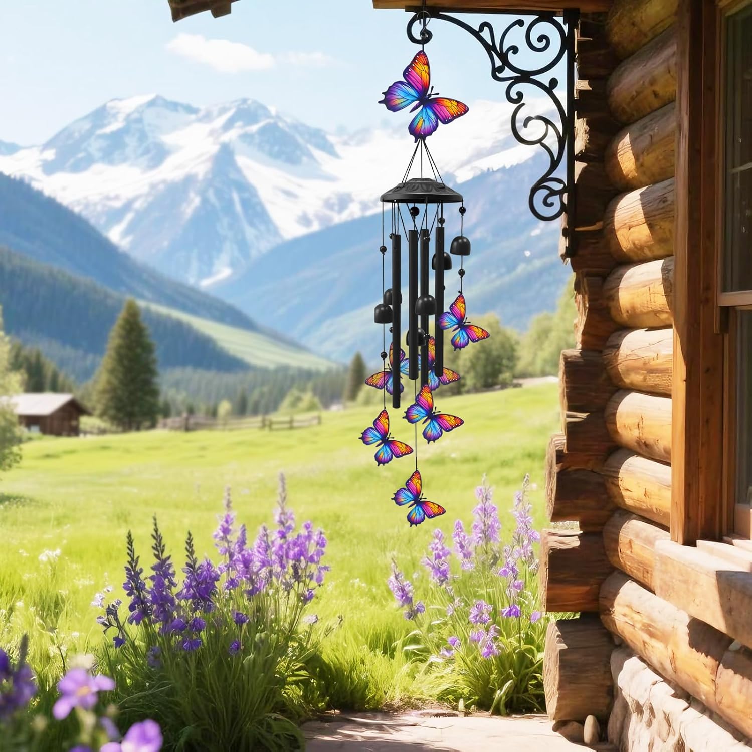 Butterfly wind chimes suitable for outdoor use