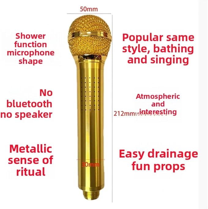 🚿Singing Showerhead Microphone🎤Aluminum Alloy🛀Bathroom Showerhead