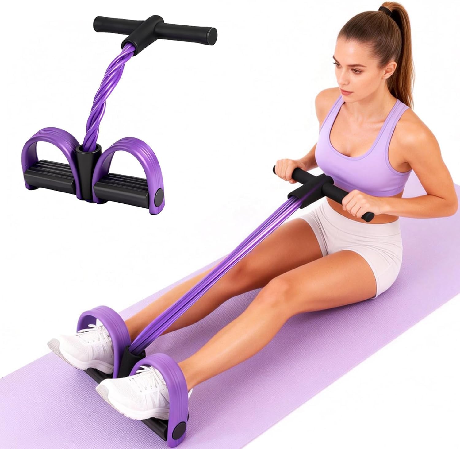 Multi-functional Pedal Resistance Band Trainer – Portable Foot Pedal Fitness