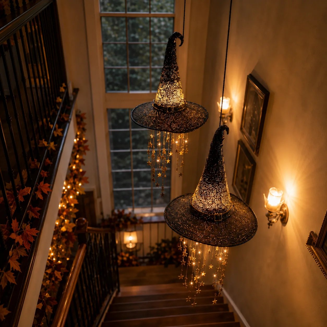 🔥LAST DAY 50% OFF - 🎃Lighted Witch Hat Hanging Chime🧙‍♀️✨