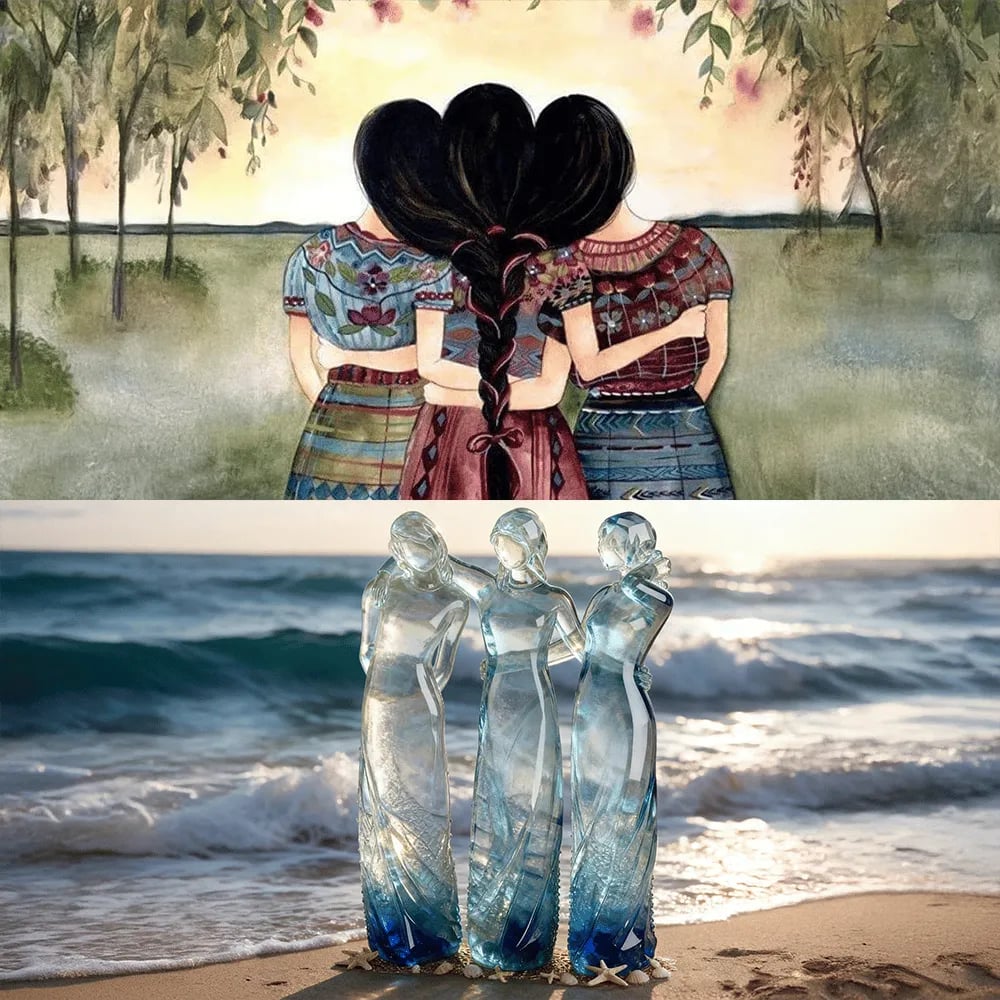 ❤Sisters by My Side, Celebrates Friendships Three Sisters Sculpture