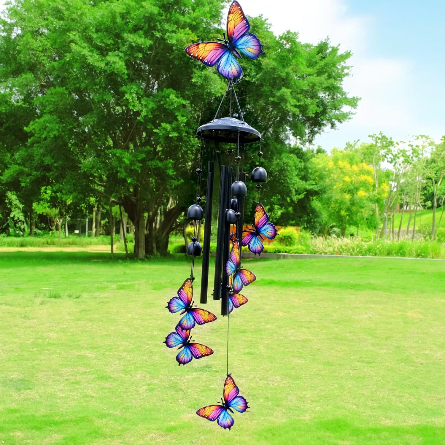 Butterfly wind chimes suitable for outdoor use