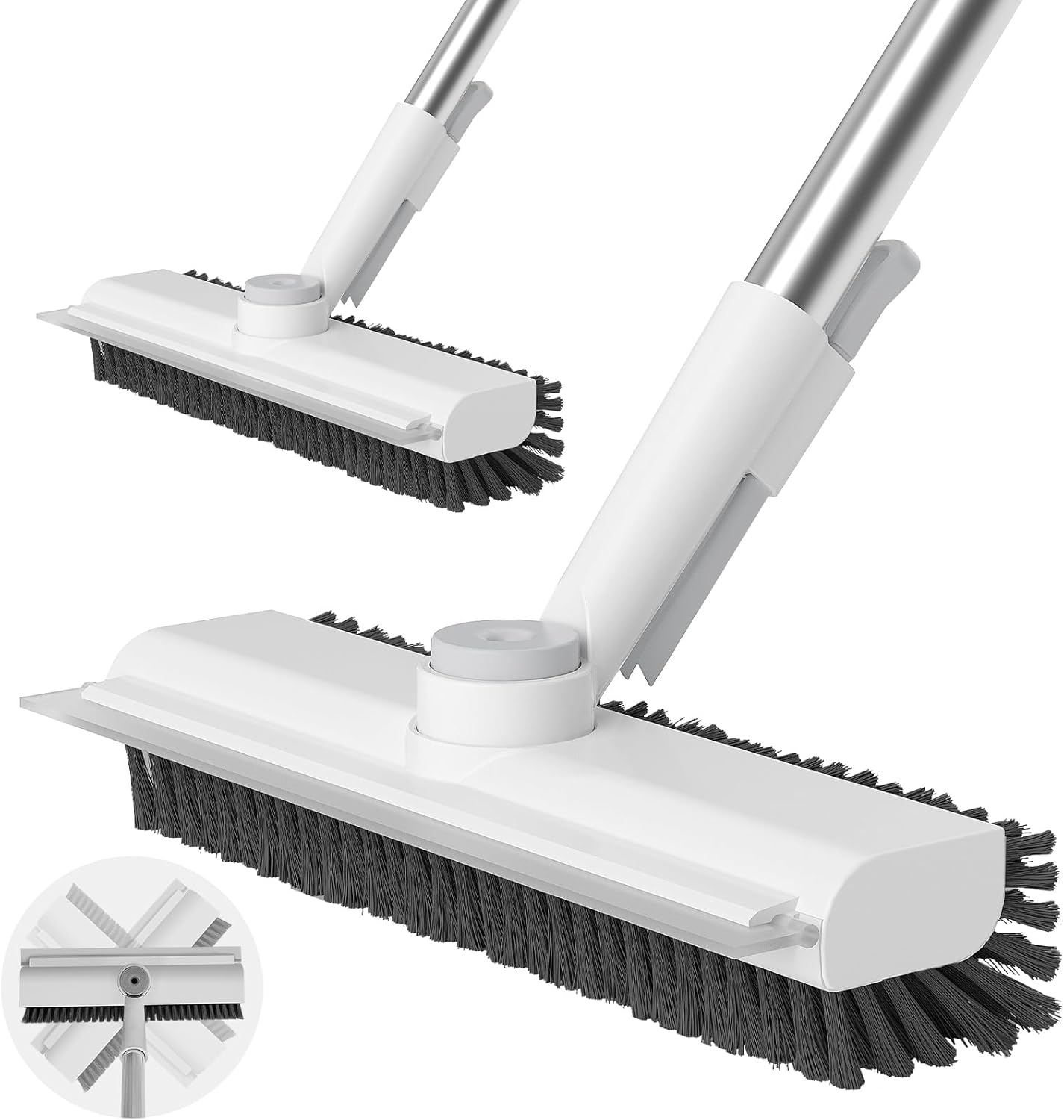 3-in-1 Scrape and Heavy-Duty Stiff Bristle Scrubber Brush